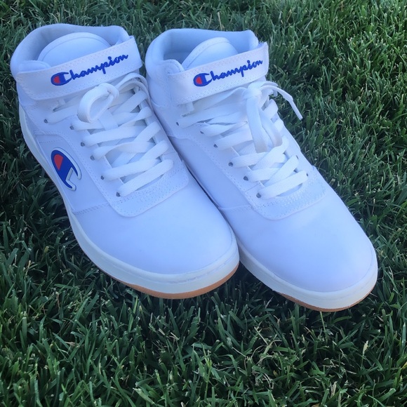 white high top champion shoes